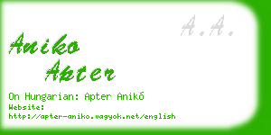 aniko apter business card